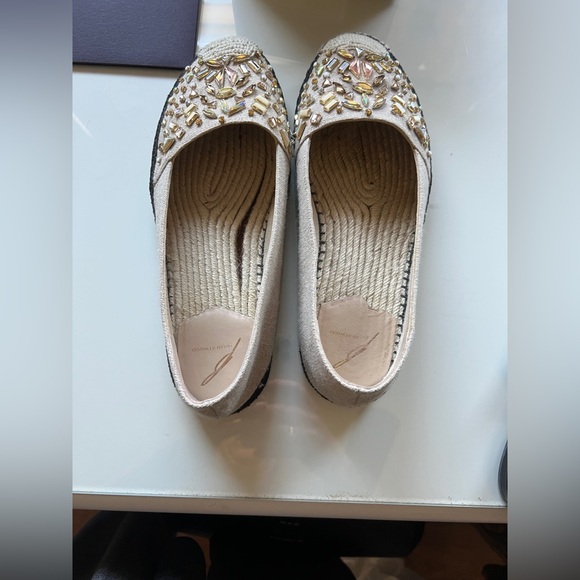 Brian Atwood 'Hardesty" Beaded Leather Espadrilles 9.5 - Picture 4 of 9